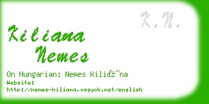 kiliana nemes business card